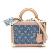 Louis Vuitton Vintage Pre-owned Canvas handvskor Blue, Dam