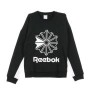 Reebok Big Logo Women's Crewneck Sweatshirt Black Black, Dam