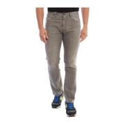 Emporio Armani Klassiska Straight Leg Denim Byxor Gray, Herr