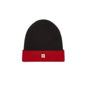 Kenzo Klassisk Navy Beanie med Röd Logo Patch Black, Dam