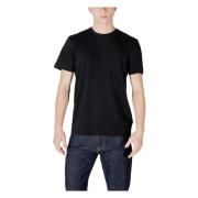 Colmar Svart Bomull T-shirt Kort Ärm Rund Hals Black, Herr