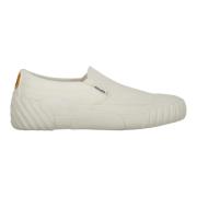 Kenzo Canvas Slip-On Sneakers med Patch White, Dam