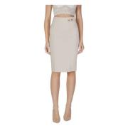 Rinascimento Beige Midi-kjol med dragkedja Beige, Dam