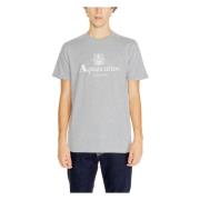 Aquascutum Grå Tryckt Rund Hals T-shirt Gray, Herr