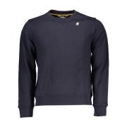 K-Way Blå Crewneck Sweatshirt med Logodetaljer Blue, Herr