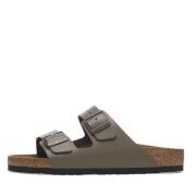 Birkenstock Beton Grå Smal Passform Sandaler Gray, Dam