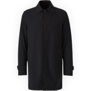 Moorer Stilig Trench Coat med Vittor-Ac Black, Herr