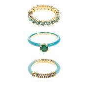 Kate Spade Set med tre ringar Green, Dam