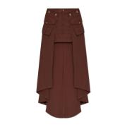 Versace Jeans Couture Asymmetrisk kjol Brown, Dam