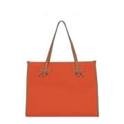 Gianni Chiarini Canvas Shoppingväska Marcella Stil Orange, Dam