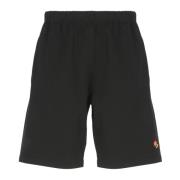 Kenzo Svarta Bermuda Shorts med Pop Broderi Black, Herr