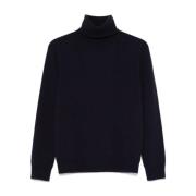 Jucca Navy Blue Roll Neck Sweater Blue, Dam