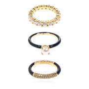 Kate Spade Set med tre ringar Yellow, Dam