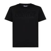 Versace Jeans Couture T-shirt med skimrande applikationer Black, Dam