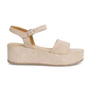 Tamaris Beige Casual Open Platta Sandaler Beige, Dam