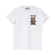 Moschino Adrian Bear T-shirt Vit Bomull Kortärmad White, Dam