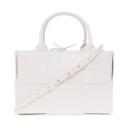 Bottega Veneta Mini Toteväska med Intrecciato-väv White, Dam