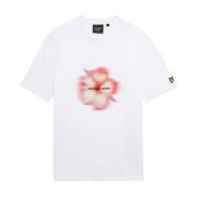 Lyle & Scott SS T-shirts Motion Floral Grafisk T-shirt White, Herr