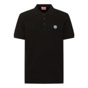 Kenzo Svarta Polotröjor Framknapp Korta ärmar Black, Herr