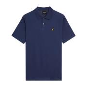 Lyle & Scott SS Polo Shirts Crepe Polo Shirt Blue, Herr