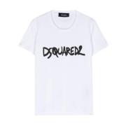 Dsquared2 Casual T-shirt Kollektion White, Dam