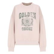 Golden Goose Cotton Crewneck Sweatshirt Pink, Dam