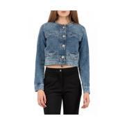 PINKO Stilren Blouson Jacka i Rosa Blue, Dam