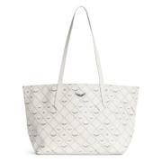 Zadig & Voltaire Monogram Shopper Väska i Vit White, Dam