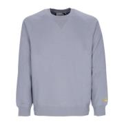 Carhartt Wip Chase Sweatshirt Mirror/Gold - Rabatterat pris Blue, Herr