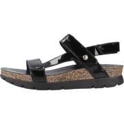 Panama Jack Casual Platta Sandaler med Självhäftande Remmar Black, Dam