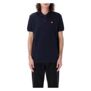 Bally Navy Blue Polo Shirt med Broderier Blue, Herr