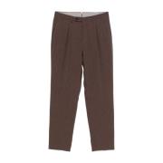 Corneliani Brun Ull Linne Byxor Brown, Herr