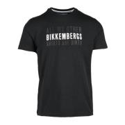 Bikkembergs Bomull Spandex T-shirt Black, Herr