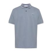 Stone Island Polo med logotyp Gray, Herr