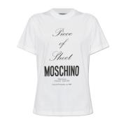 Moschino T-shirt med tryck White, Dam