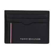 Tommy Hilfiger Slimmat Läderkorthållare Plånbok Black, Herr