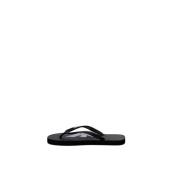 Emporio Armani Svarta Flip Flops EA Logo Stil Black, Herr