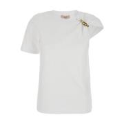 Twinset Vit T-shirt med kedjedetalj White, Dam