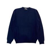 Valentino Blå Ull Crew Neck Sweater Blue, Herr