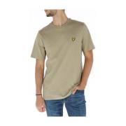 Lyle & Scott Beige Bomull Rund Hals T-shirt Beige, Herr