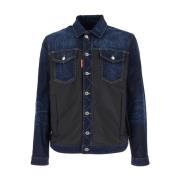 Dsquared2 Svart dunfylld denimjacka Black, Herr