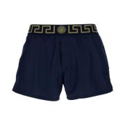 Versace Blå badshorts med Greca-detalj Blue, Herr