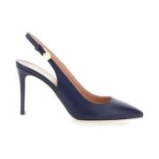 Pollini Blå Slingback Stiletto Häl Pumps Blue, Dam