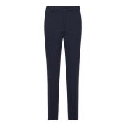 Max Mara Blå Slim Fit Byxor Blue, Dam