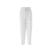 YES ZEE Linneblandning elastisk midjbyxor White, Dam