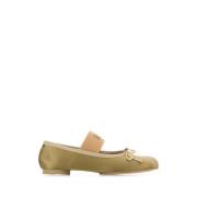 MM6 Maison Margiela Sand Fabric Atomic Ballerinas Green, Dam