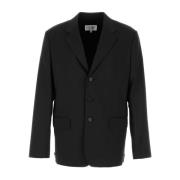 MM6 Maison Margiela Svart Jersey Blazer för Kvinnor Black, Herr