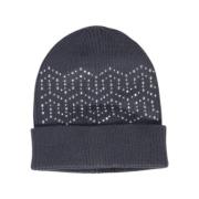 Pieces Glittrande Beanie Hat Gray, Dam