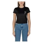 Calvin Klein Jeans Signatur Skript Kortärmad T-shirt Black, Dam