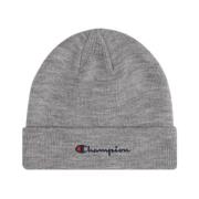 Champion Klassiskt Logga Beanie Unisex Stil Gray, Herr